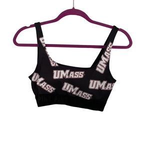UMASS Amherst crop sports bra (VS Pink)